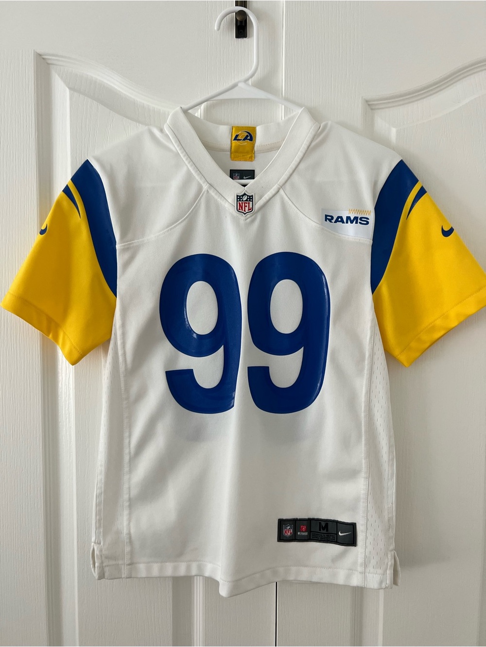 NFL Los Angeles Rams White, Blue & Yellow #99 Kids Jersey